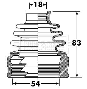 BORG & BECK gofruotoji membrana, kardaninis velenas BCB6332